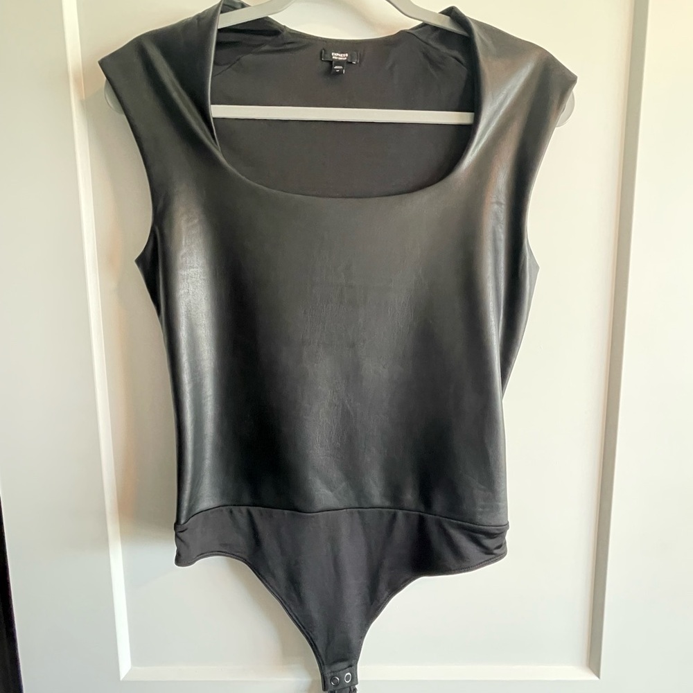 Express Sleek Black Bodysuit